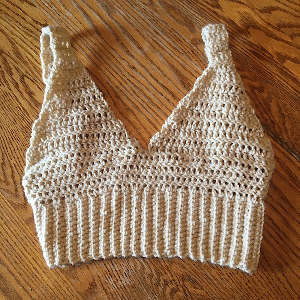 Tan Cropped Tank Top